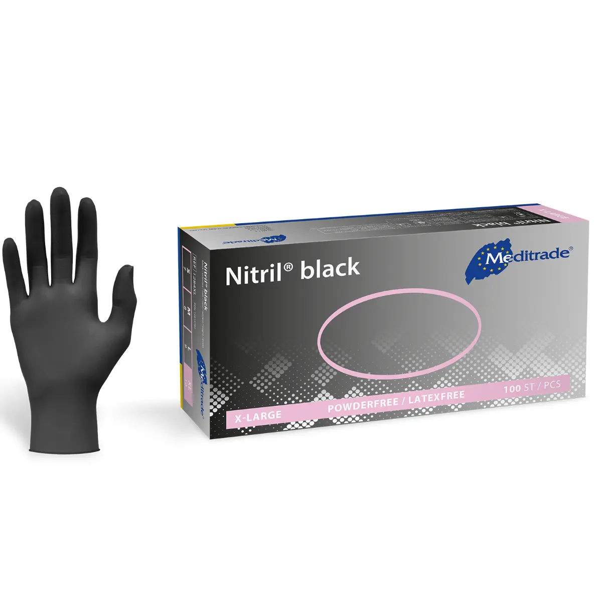 Meditrade Nitril Black Handschuhe Meditrade Nitril Black Handschuhe