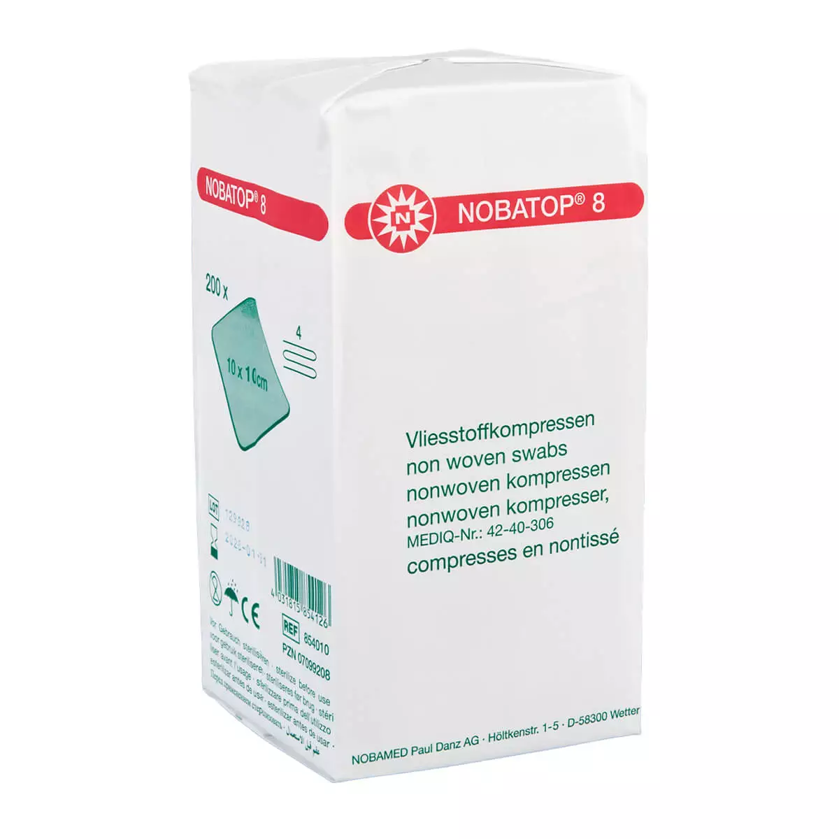 NOBAMED NOBATOP 8 Vliesstoffkompresse