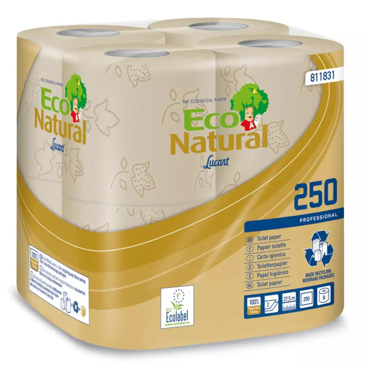 LUCART Professional Eco Natural 250 Toilettenpapier