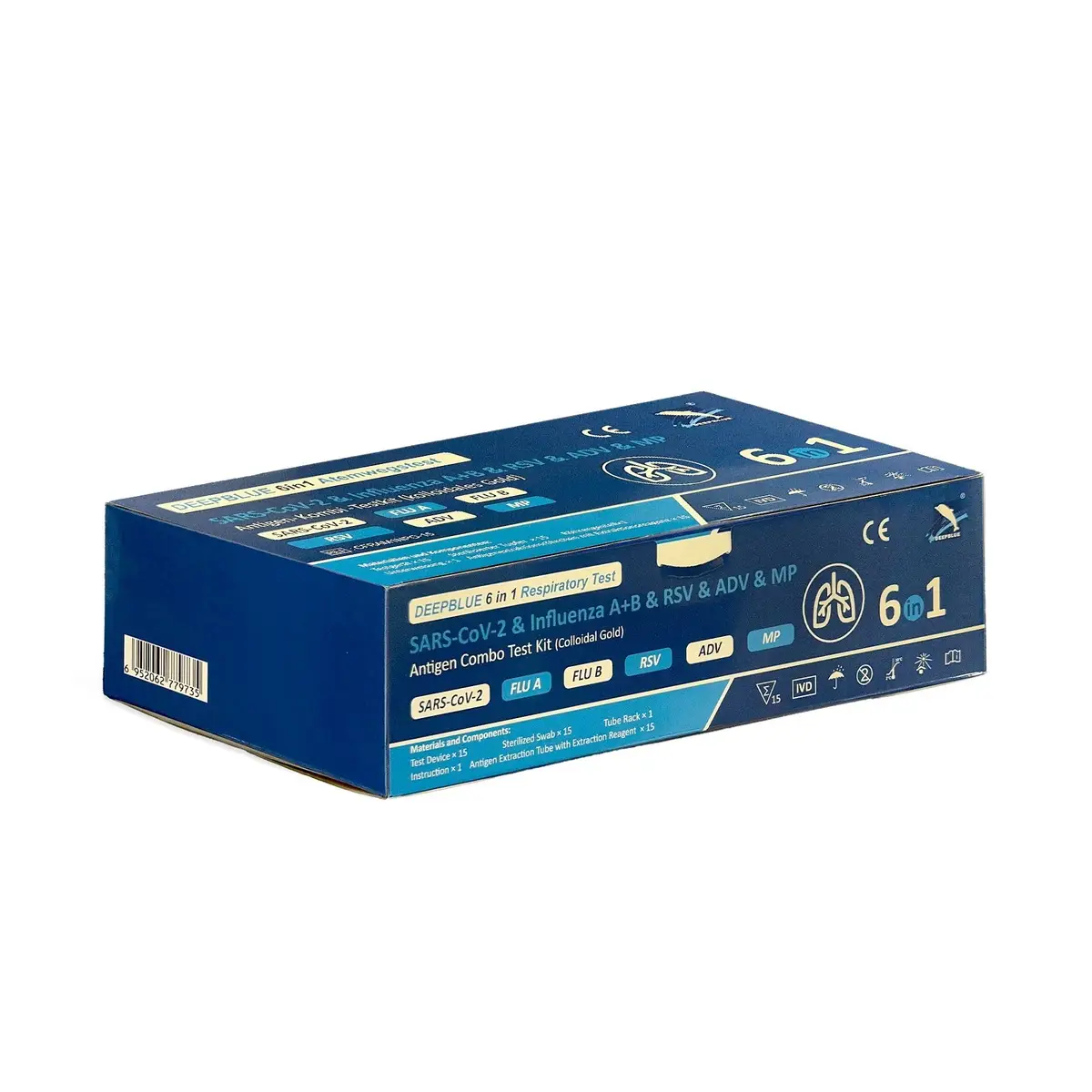 Deepblue SARS-CoV-2, Influenza A/B, RSV, ADV & MP 6-in-1 Antigen-Combo