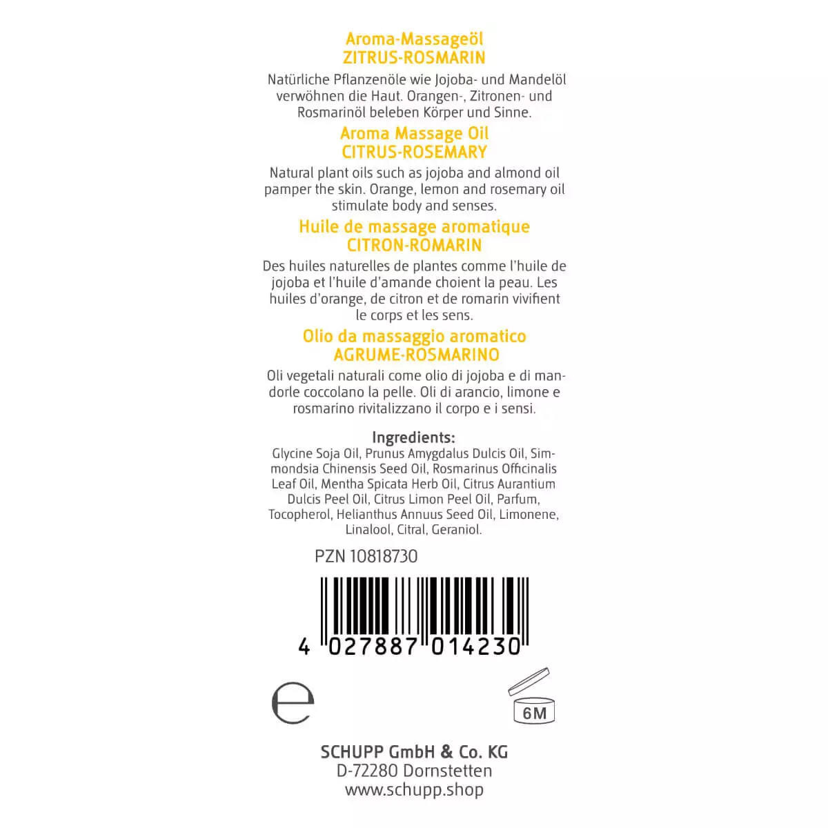 SCHUPP Aroma-Massageöl
