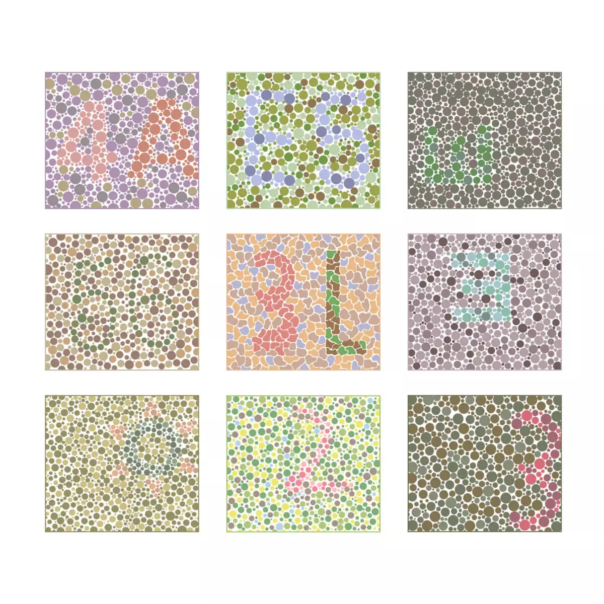 1m4 Farbtafeln für Ishihara-Sehtest
