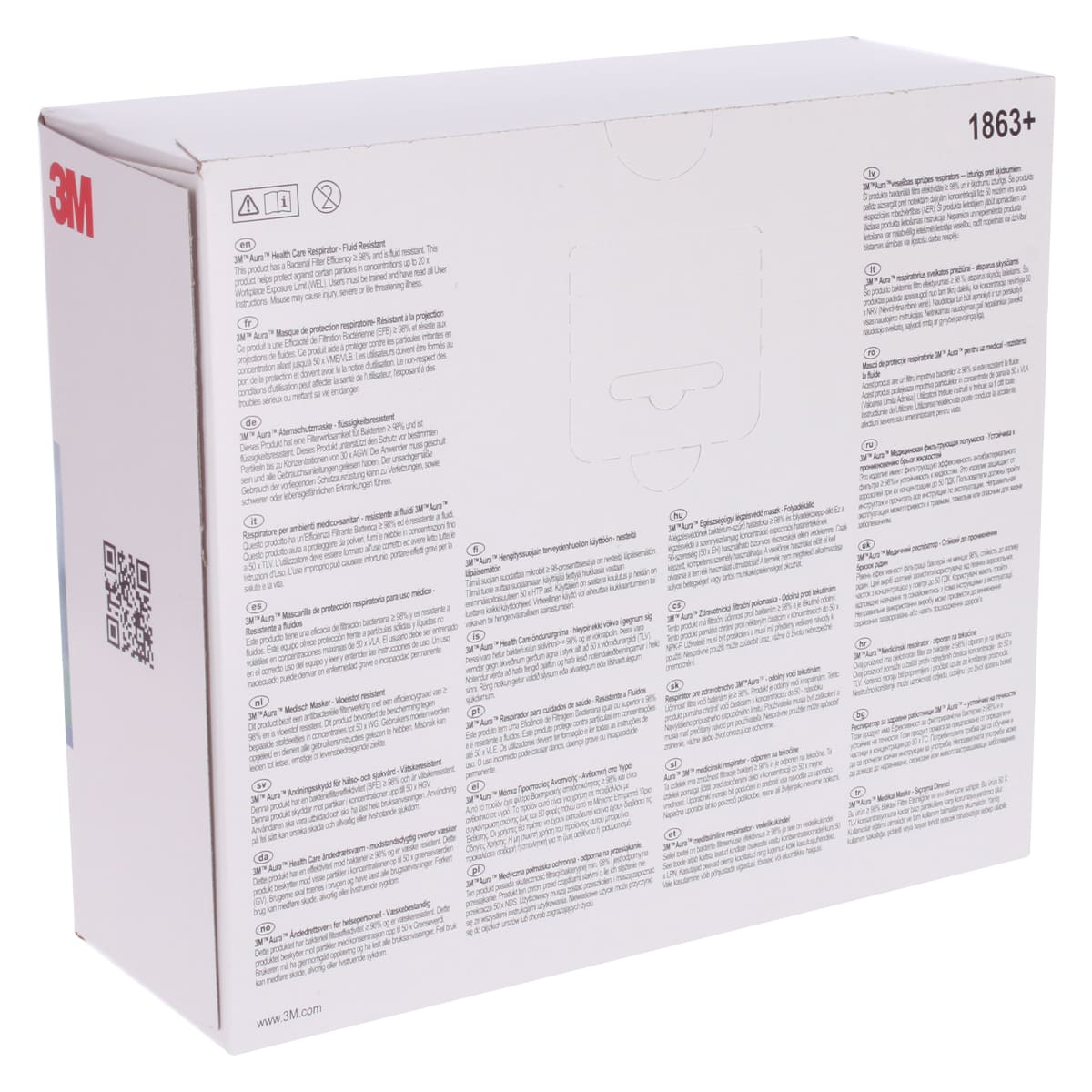 3M Atemschutzmaske Aura FFP3 1863+ 3M Atemschutzmaske Aura FFP3 1863+