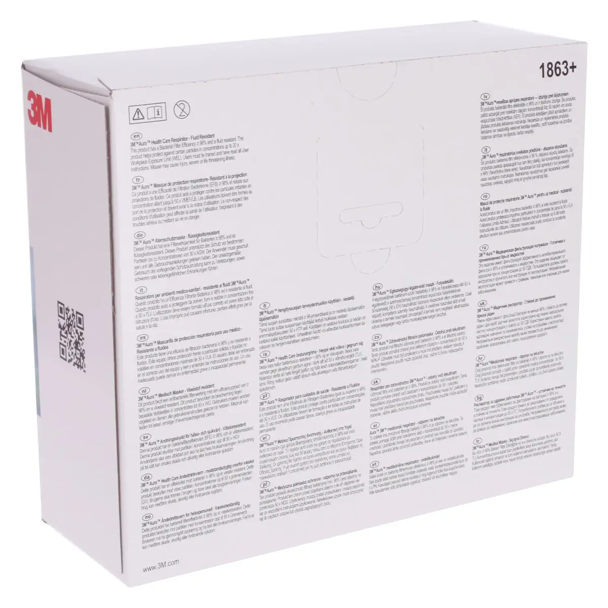 3M Atemschutzmaske Aura FFP3 1863+ 3M Atemschutzmaske Aura FFP3 1863+