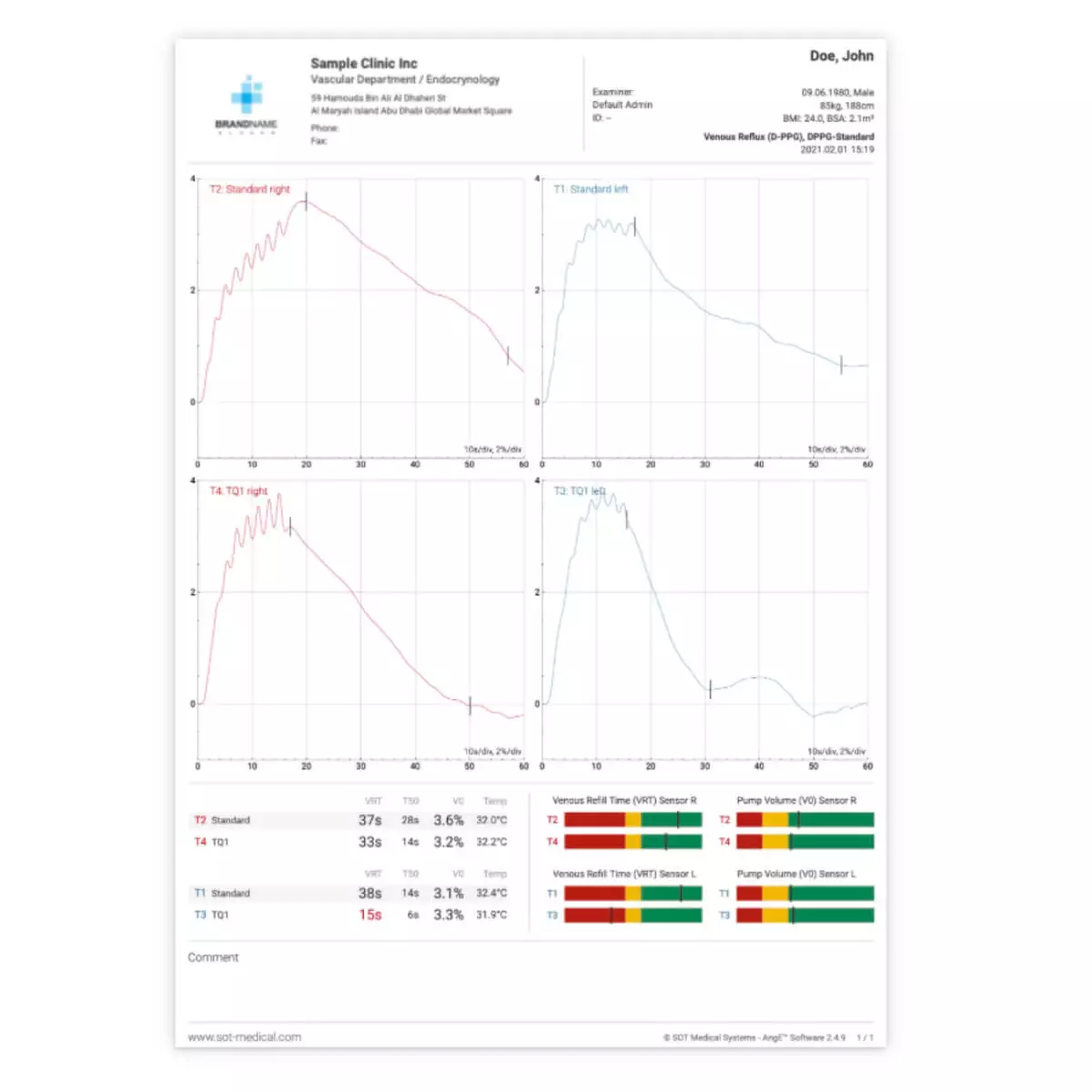 SOT Medical Systems AngE Basic ABI + Phlebo PPG Diagnostiksystem