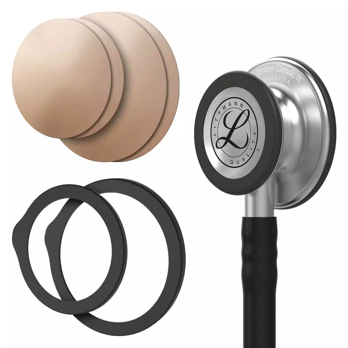 DocCheck Thïngs Spar-Bundle: Littmann® Classic III™ Stethoskop + antimikrobielle Kupfermembran "Drums"