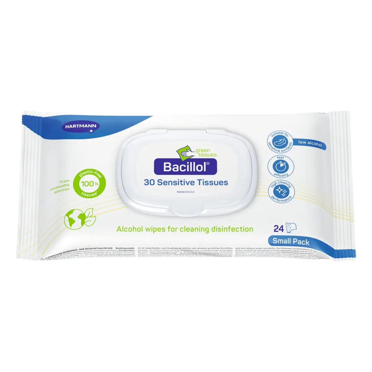 HARTMANN Bacillol 30 Sensitive Green Tissues HARTMANN Bacillol 30 Sensitive Green Tissues