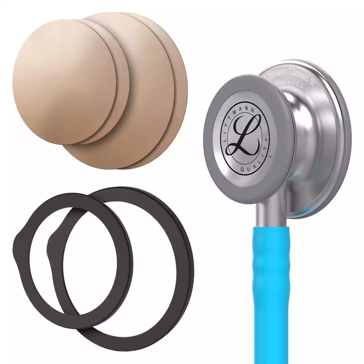 DocCheck Thïngs Spar-Bundle: Littmann® Classic III™ Stethoskop + antimikrobielle Kupfermembran "Drums"