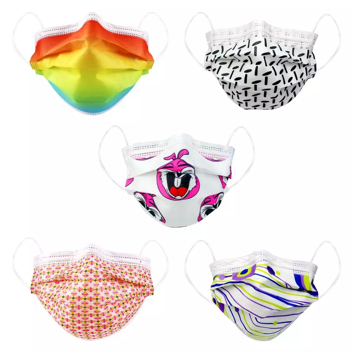 Qualident Medizinische Schutzmaske Typ IIR mit Fashion Style Print