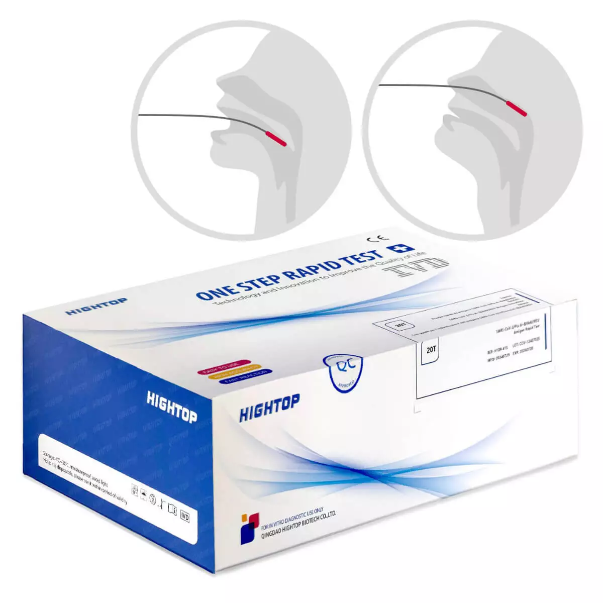HighTop SARS-CoV-2, Flu A + B, AdV und RSV 5-in-1 Antigen-Schnelltest