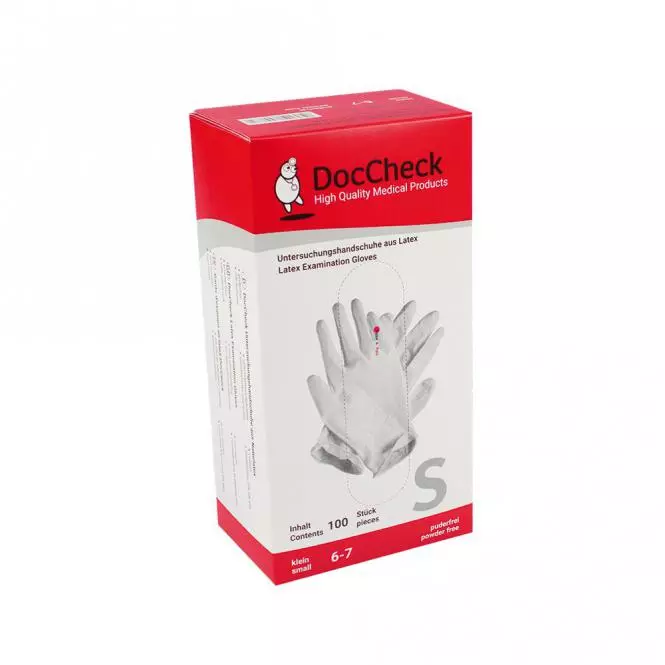 DocCheck Tools Puderfreie Latex-Handschuhe
