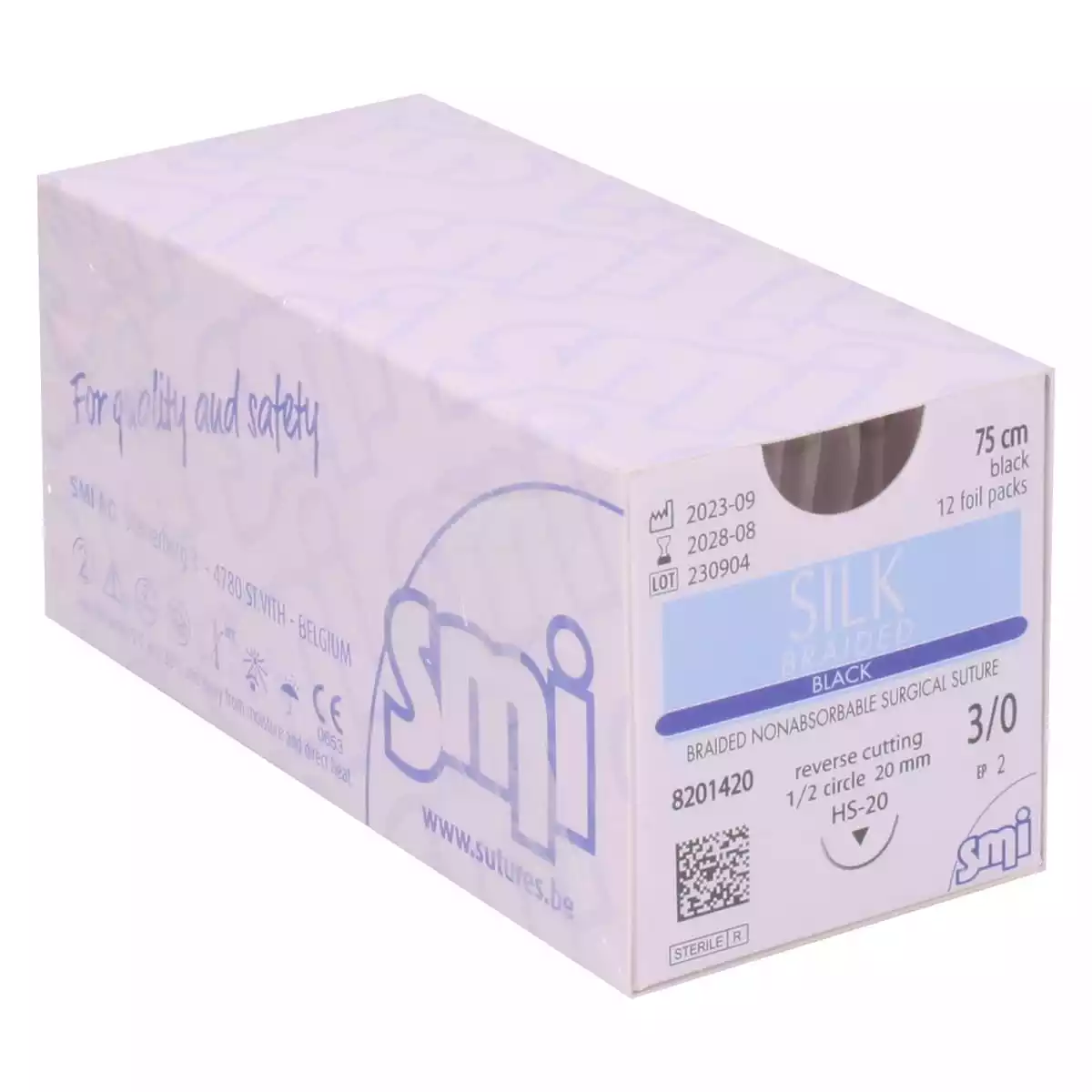 SMI Silk Braided Black Nahtmaterial SMI Silk Braided Black Nahtmaterial