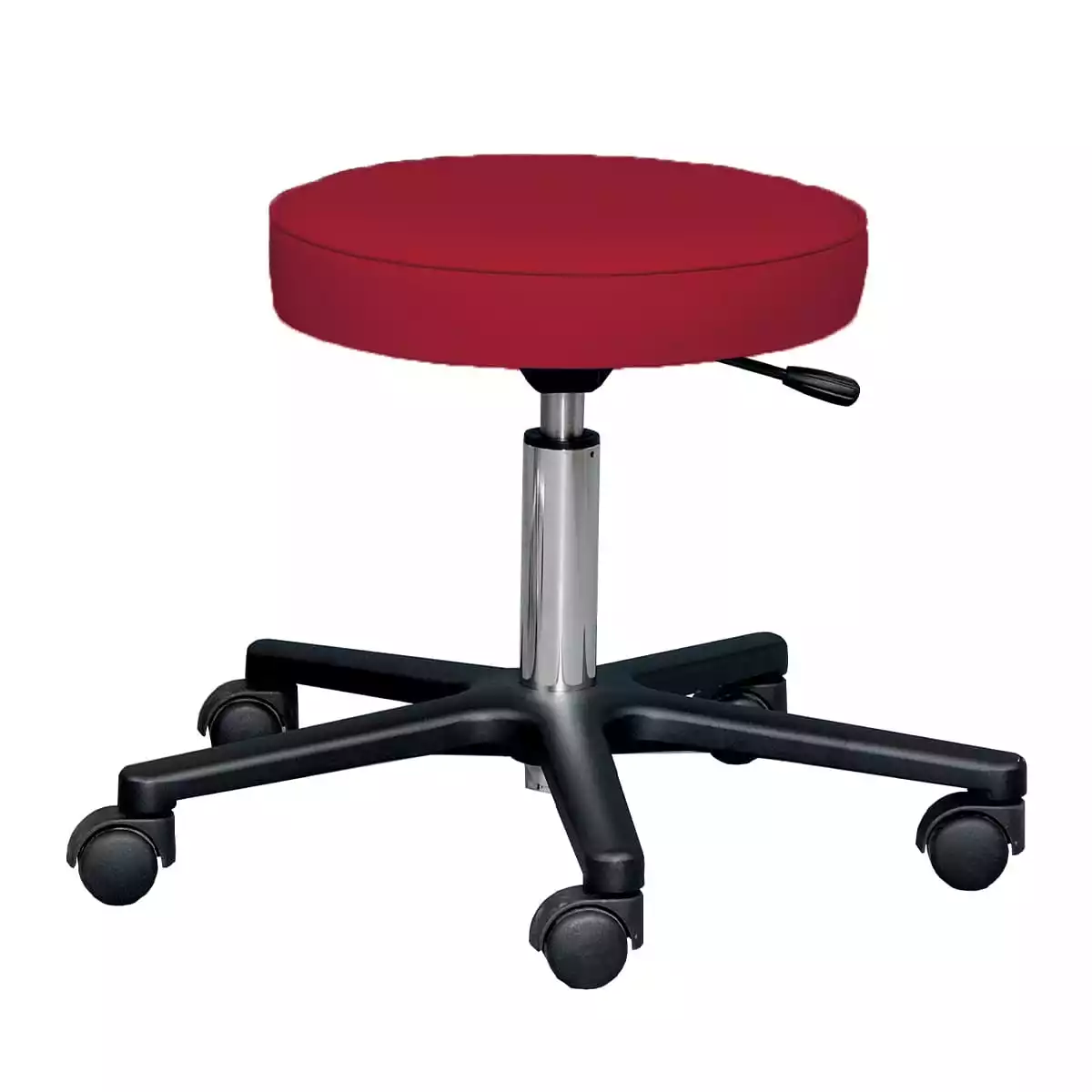 AGA Drehhocker mit schwarzem Aluminium-Fußkreuz