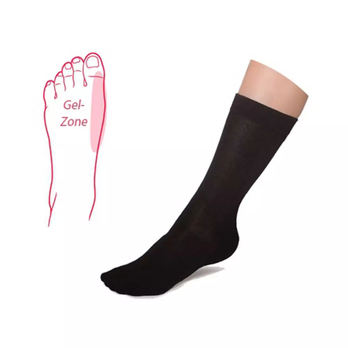 PodoSolution Strümpfe mit integrierter Hallux-Gel-Zone