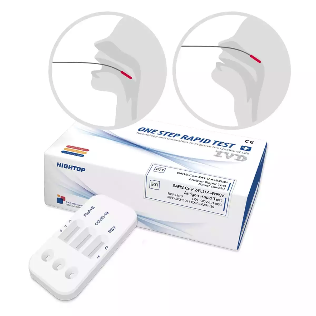 HighTop RSV & Influenza A/B + Corona 4-in-1 Antigen-Schnelltest