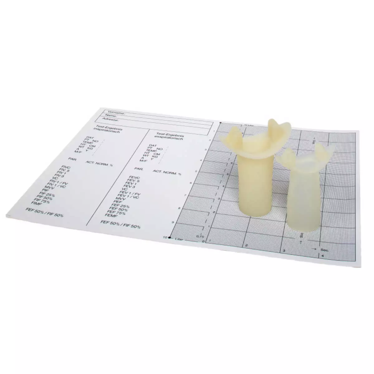 Diagramm Halbach Spirometrie-Papier für Vitalograph
