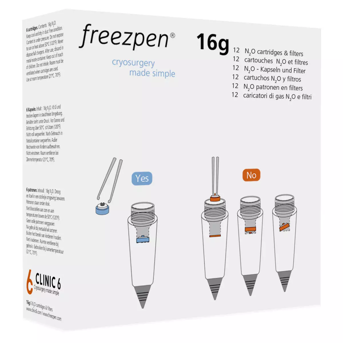 Freezpen Nachfüllpatronen für Freezpen Kryochirurgie-Gerät Freezpen Nachfüllpatronen für Freezpen Kryochirurgie-Gerät