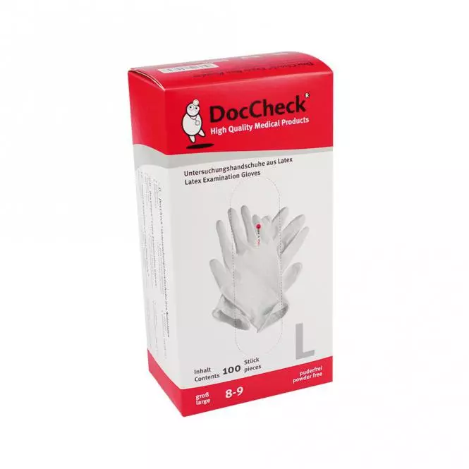 DocCheck Tools Puderfreie Latex-Handschuhe