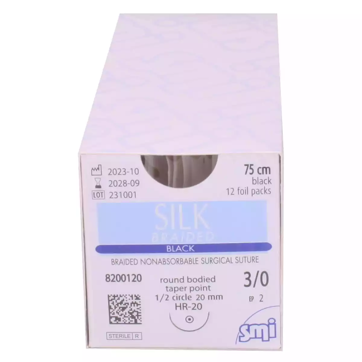 SMI Silk Braided Black Nahtmaterial