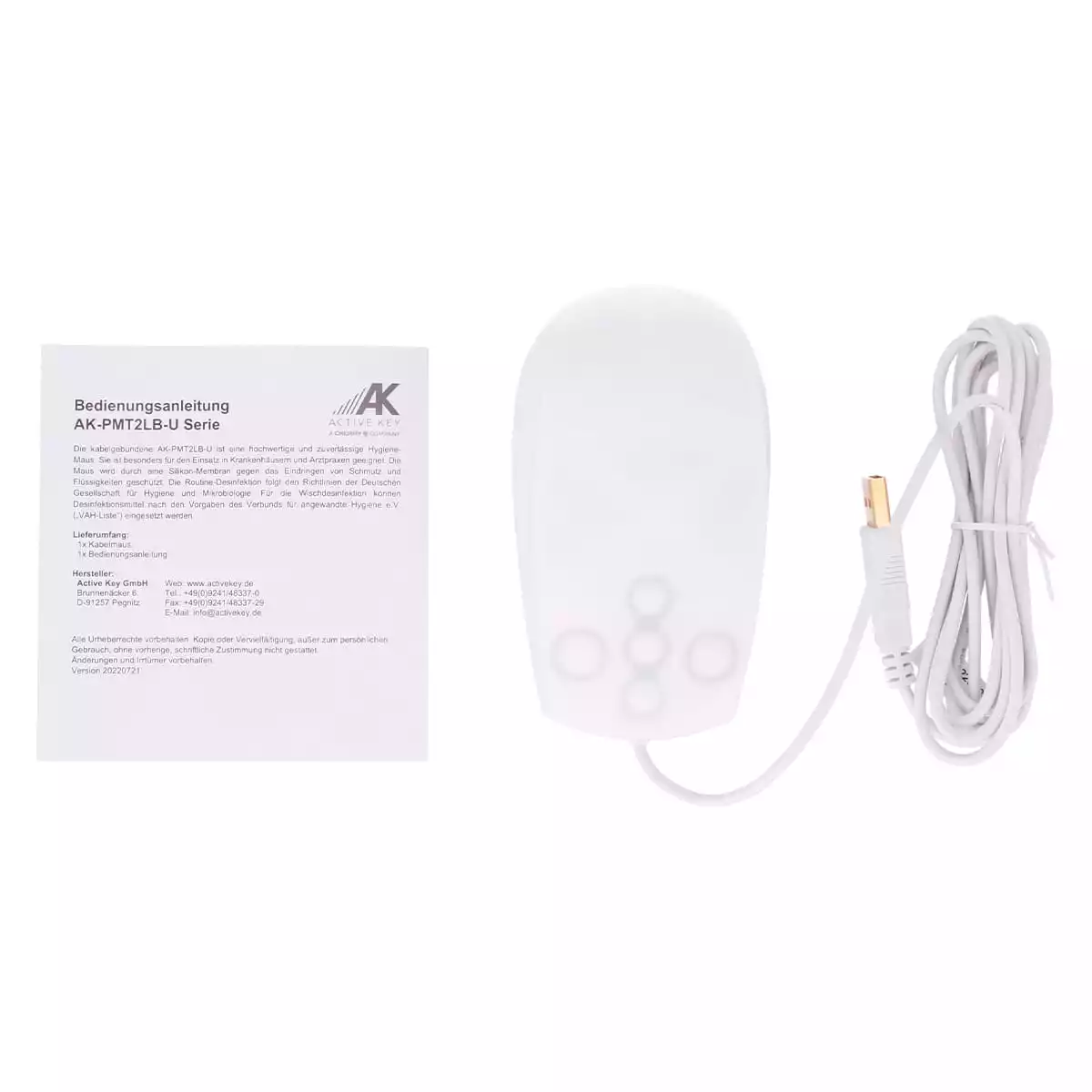 Active Key AK-PMT2 Desinfizierbare Maus