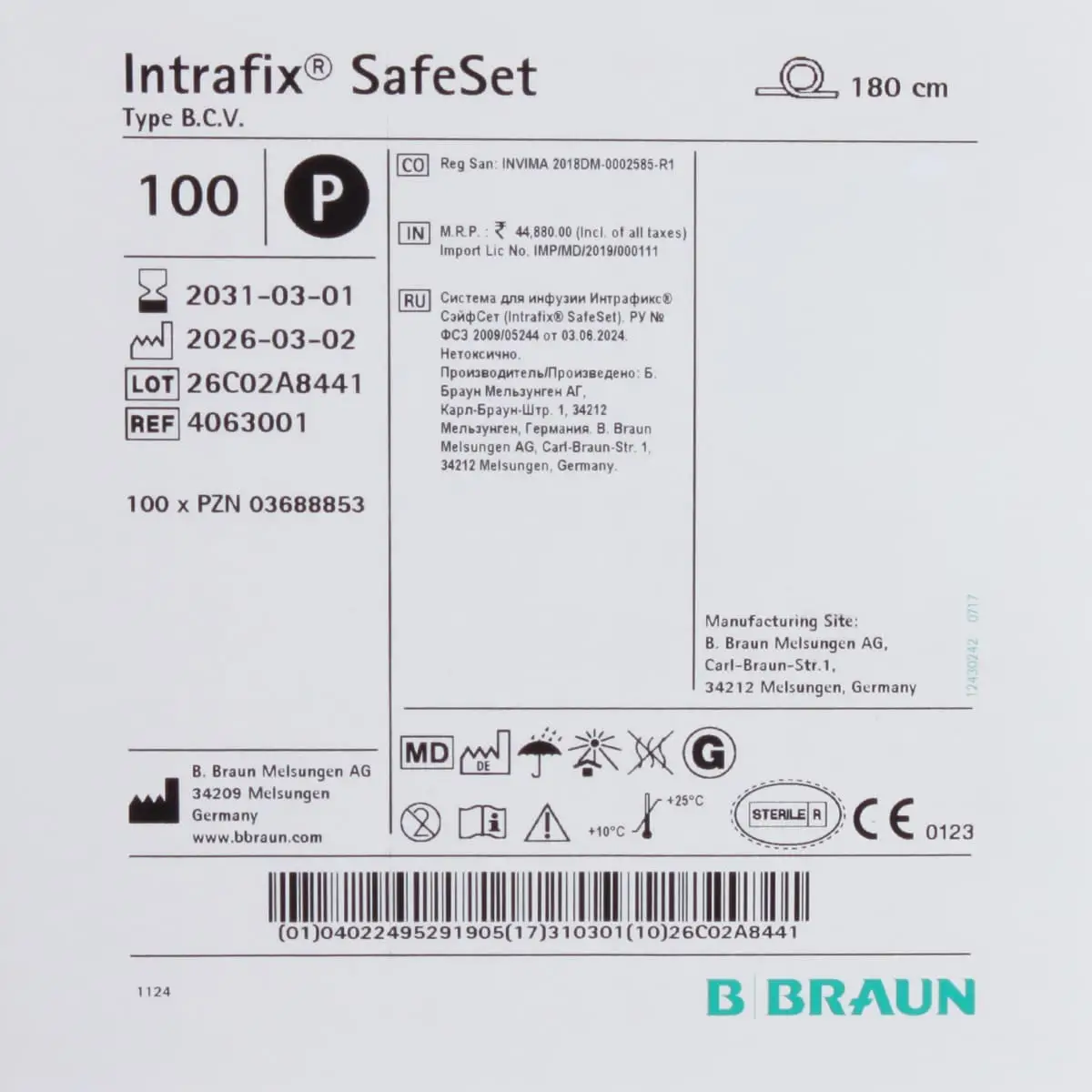 B. Braun Intrafix SafeSet Infusionsgerät B. Braun Intrafix SafeSet Infusionsgerät