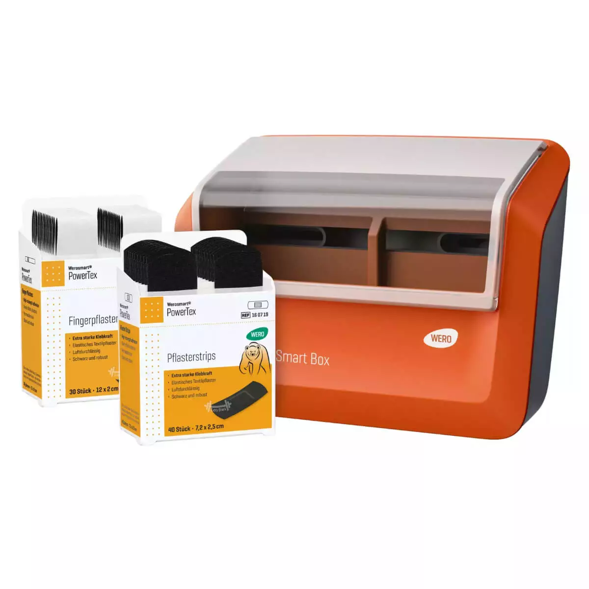 WERO Smart Box Pflasterspender gefüllt WERO Smart Box Pflasterspender gefüllt