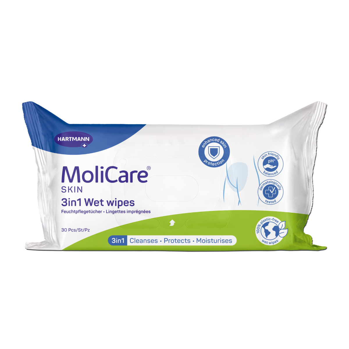 HARTMANN MoliCare Skin 3in1 Feuchtpflegetücher für Erwachsene