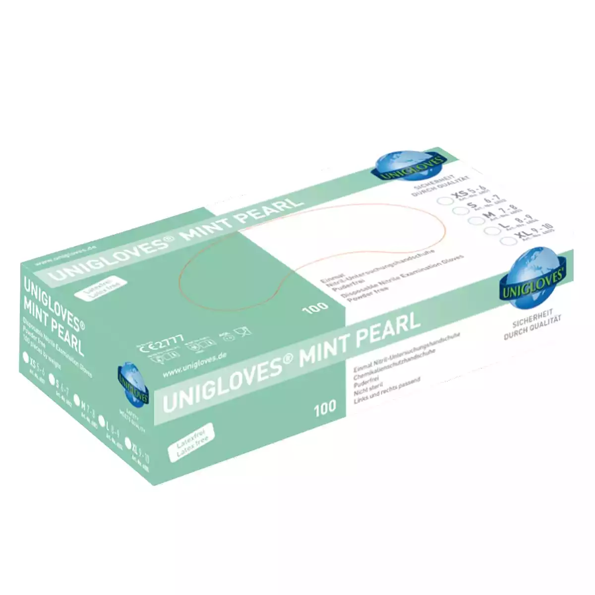 UNIGLOVES Pearl Puderfreie Nitril Handschuhe