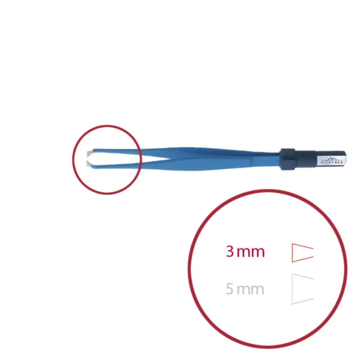 MICROMED Innengewinkelte bipolare Pinzette