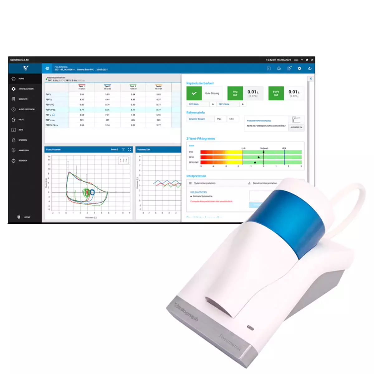 Vitalograph Pneumotrac PC-Spirometer