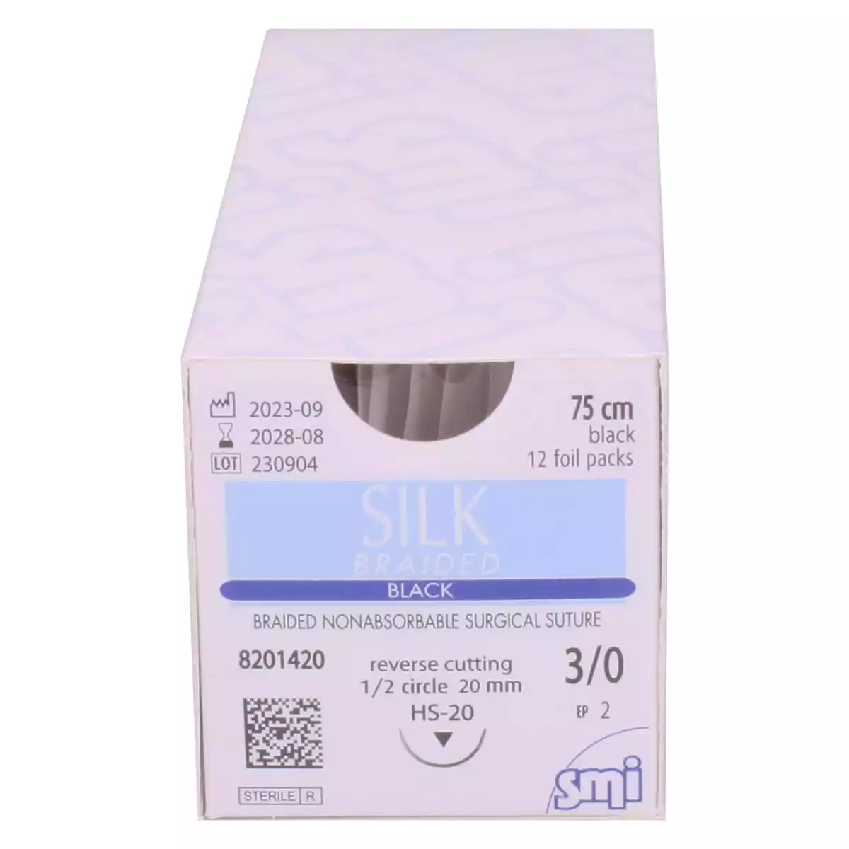 SMI Silk Braided Black Nahtmaterial