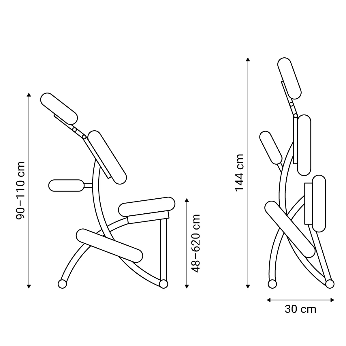 Ecopostural Massagestuhl zur Physiotherapie