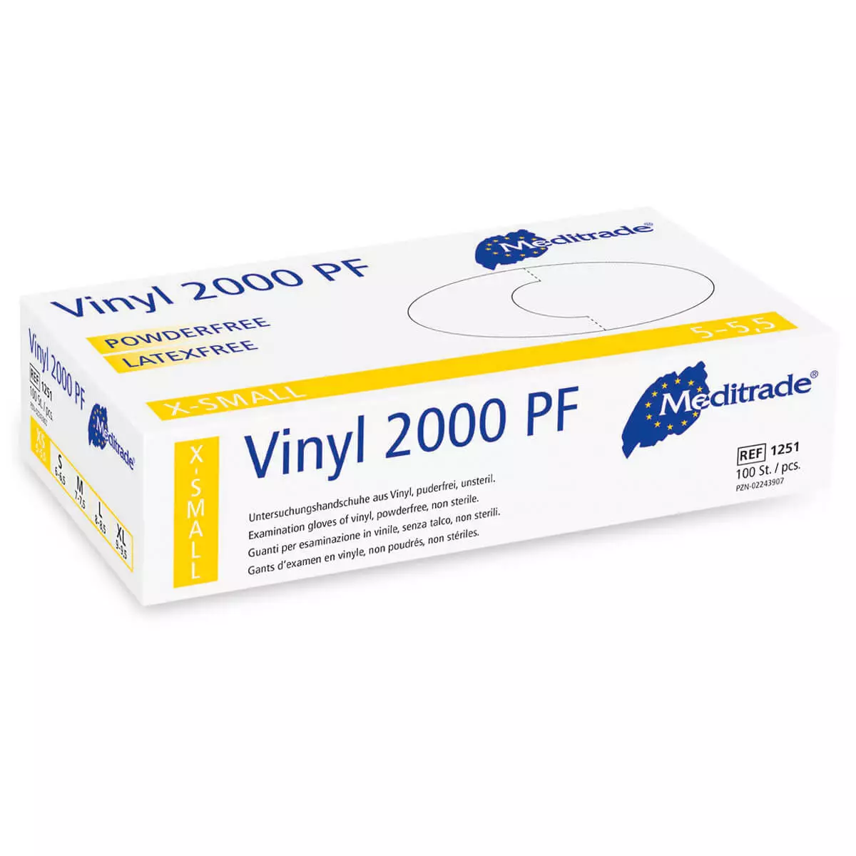 Meditrade Vinyl 2000 PF Handschuhe
