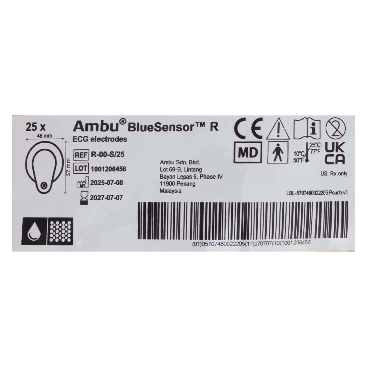 Ambu BlueSensor R-00-S/25 Einweg-EKG-Elektroden Ambu BlueSensor R-00-S/25 Einweg-EKG-Elektroden