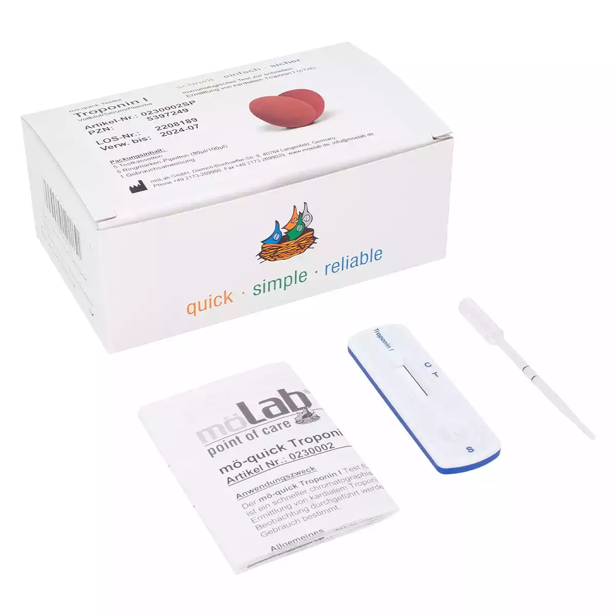 möLab Troponin I Test qualitativ