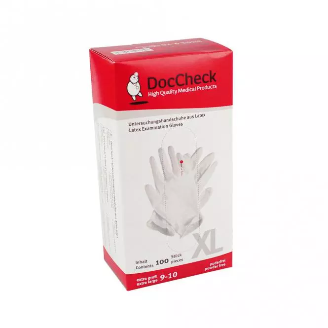DocCheck Tools Puderfreie Latex-Handschuhe