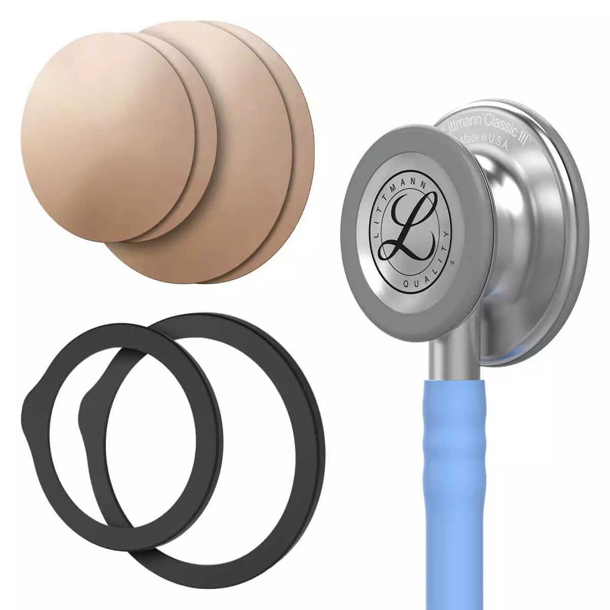 DocCheck Thïngs Spar-Bundle: Littmann® Classic III™ Stethoskop + antimikrobielle Kupfermembran "Drums"