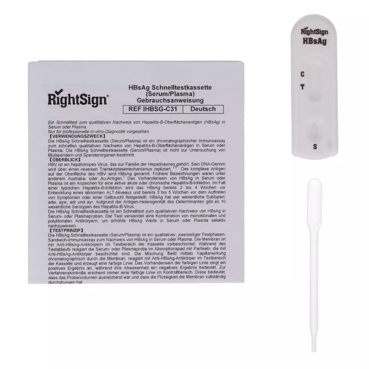 RightSign HBsAg Hepatitis B Antigentest