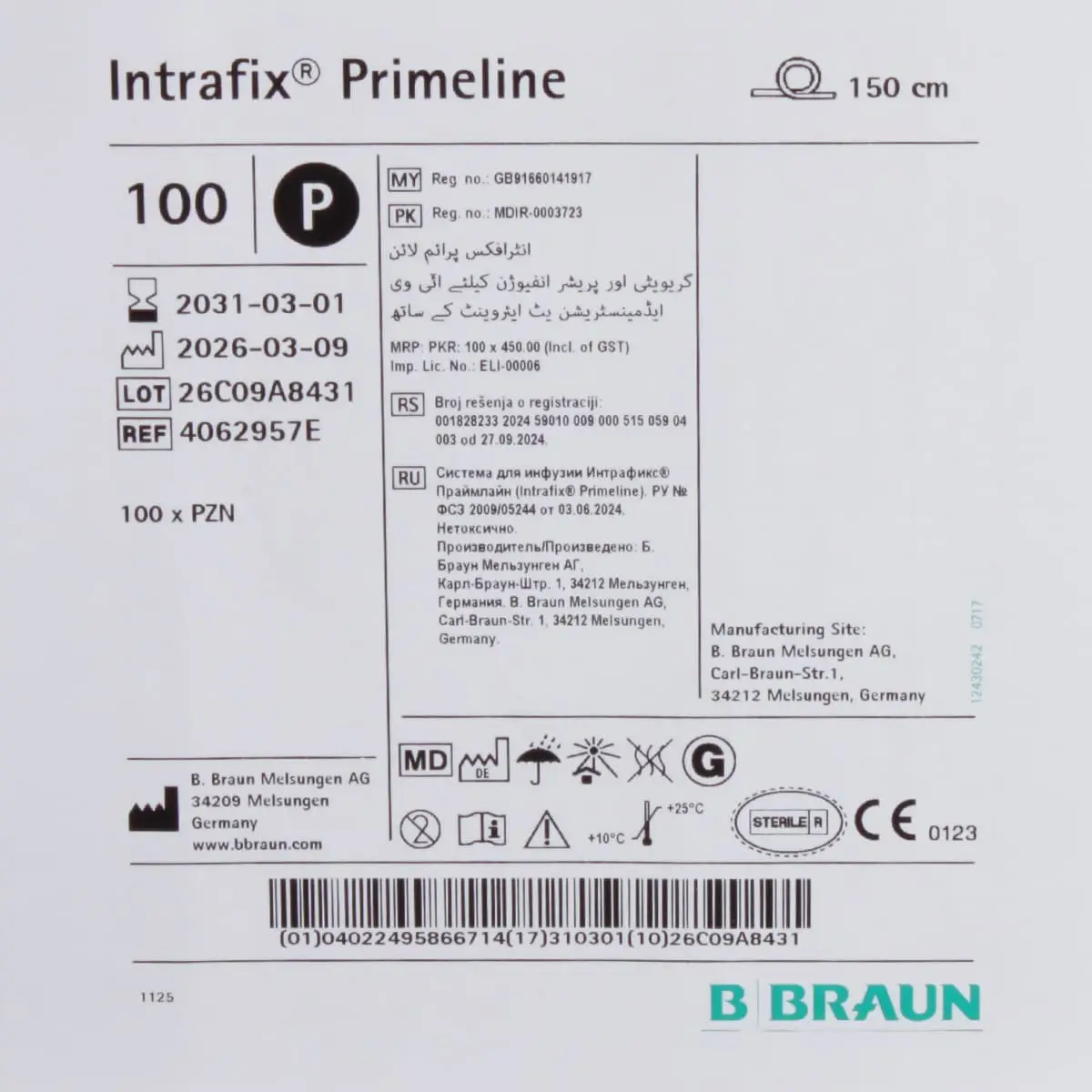 B. Braun Intrafix Primeline Infusionsgerät B. Braun Intrafix Primeline Infusionsgerät