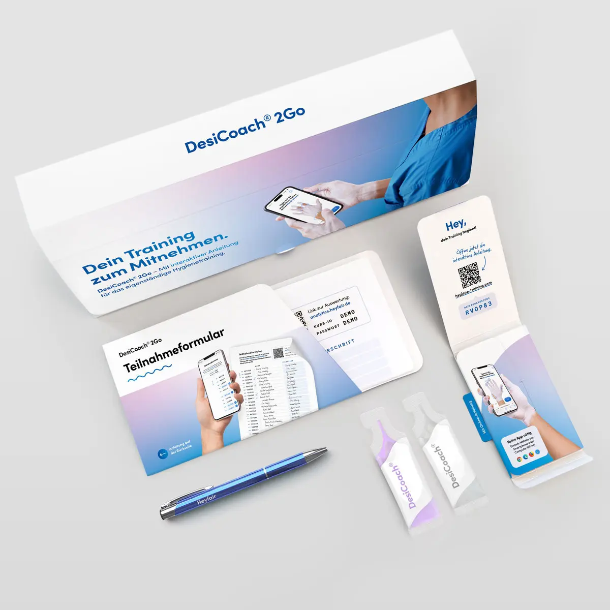 Heyfair DesiCoach 2Go white Händehygiene-Trainingsset